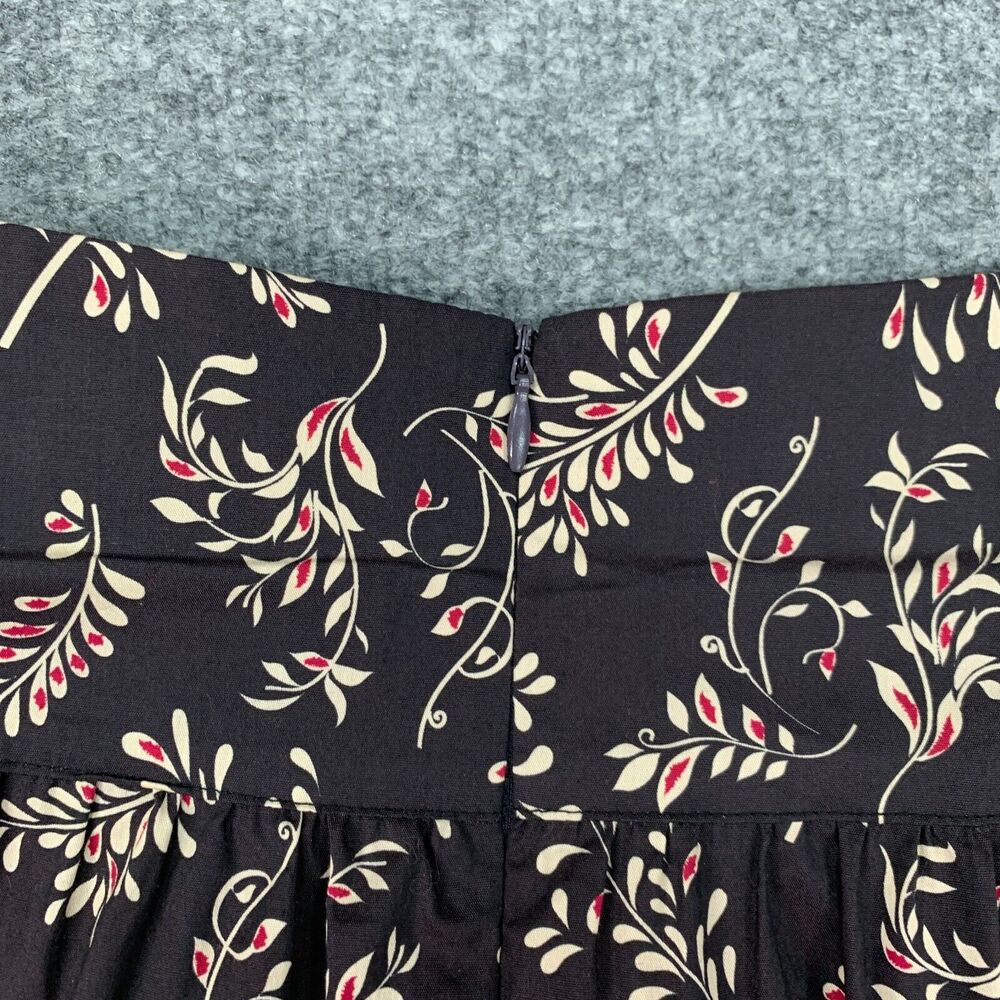 Most Of All Flare Skirt Womens 4 Deep Purple Brown Floral Back Zip A Line Pleat - Picture 9 of 13